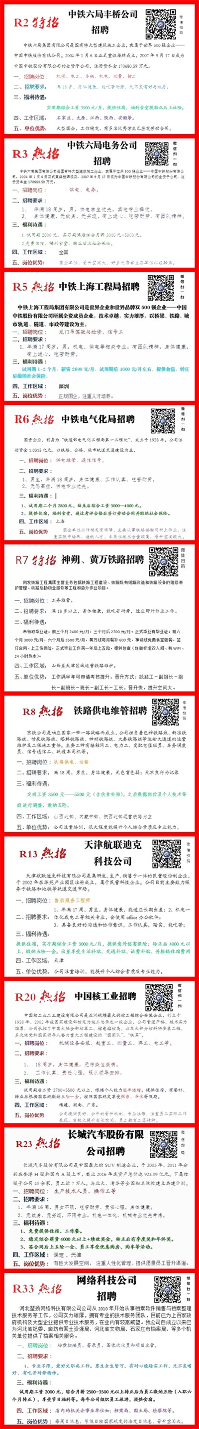 石家庄铁路技校就业单位 2019年4月部分就业单位介绍 就业信息