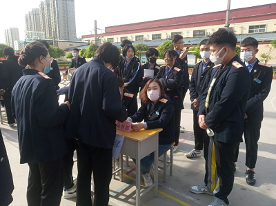 石家庄铁路职业技工学校 石家庄铁路学校2021春学生会纳新现场 学校图片 第3张