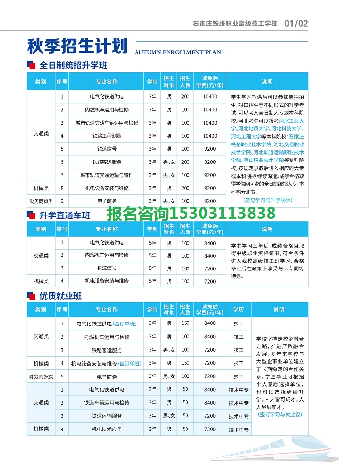 石家庄铁路职业高级技工学校招生简章3 石家庄铁路职业高级技工学校2022年招生简章（图） 招生信息 第3张